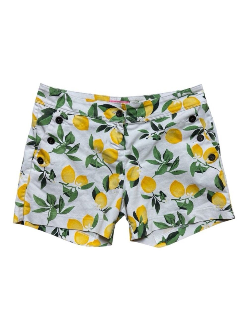 Isaac Mizrahi New York Lemon Print Shorts Women’s Size 8 Stretch